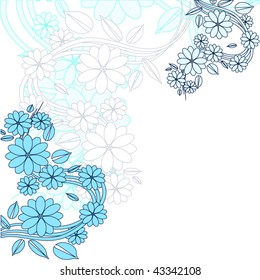 Floral abstract design element