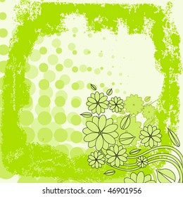  Floral abstract design element