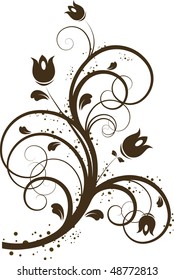 Floral abstract design element.