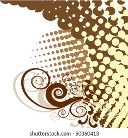 Floral abstract design element