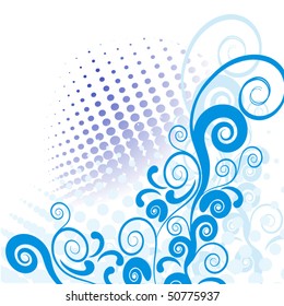 Floral abstract design element