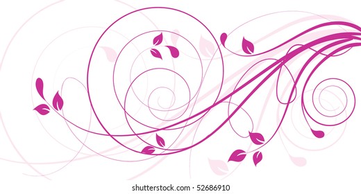 Floral abstract design element