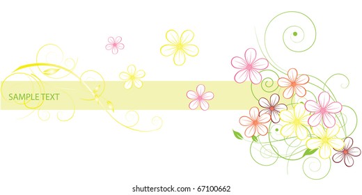 Floral abstract design element