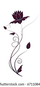 Floral abstract design element