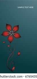 Floral abstract design element