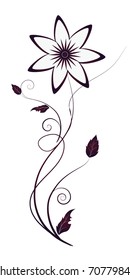 Floral abstract design element