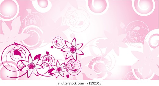 Floral abstract design element