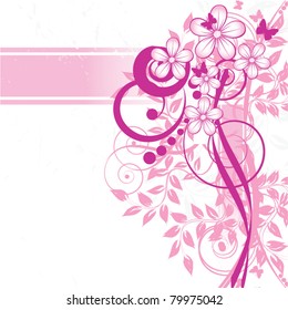 Floral abstract design element