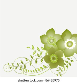 Floral abstract design element