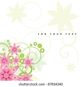 Floral abstract design element