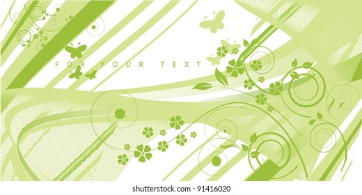 Floral abstract design element