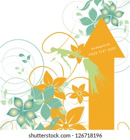 Floral abstract ecological design element