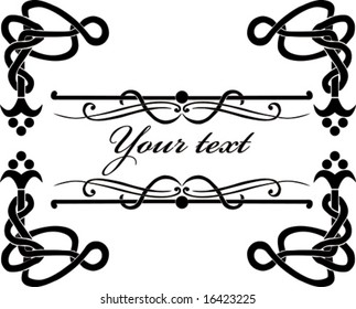Floral abstract elegant vector banner for graphic design