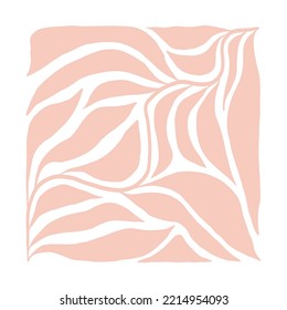 Floral abstract elements. Botanical composition. Modern trendy Matisse minimal style. Floral poster, invite. Vector arrangements for greeting card or invitation design