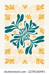 Floral abstract elements. Botanical composition. Modern trendy Matisse minimal style. Floral poster, invite. Vector arrangements for greeting card or invitation design - Shutterstock ID 2278160491