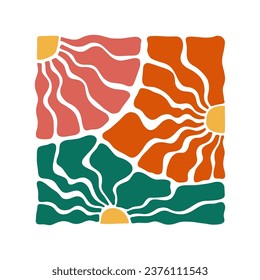 Floral abstract elements. Botanical composition. Modern trendy Matisse minimal style. Floral poster, invite. Vector arrangements for greeting card or invitation design