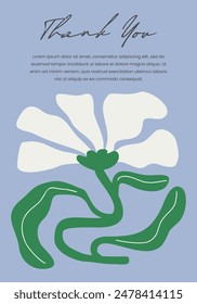 Elementos abstractos florales. Fondo botánico moderno para el póster, tarjeta de felicitación o diseño de invitación