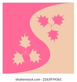Floral abstract elements. Palm leaves abstract shapes. FloralBotanical composition. Modern trendy Matisse minimal style. Floral poster, invite.