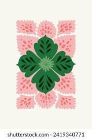 Elementos abstractos florales. Composición botánica tropical. Moderna moda Matisse minimalista. Afiche floral, invitación. Disposiciones de vectores para el diseño de tarjetas de felicitación o invitaciones