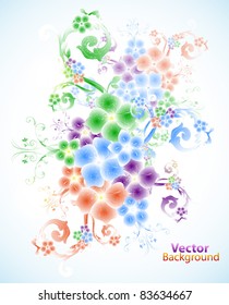Floral abstract flower vector eps10 background