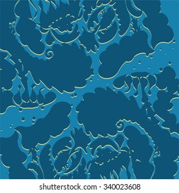 Floral abstract hand-drawn pattern. EPS10 vector illustration. Background for fabulous designs.