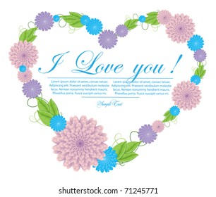 floral abstract heart
