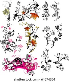 Floral  abstract illustration  for the creative design.
