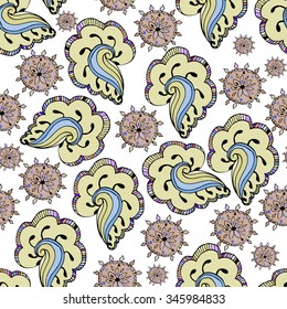 floral abstract leaf seamless Pattern