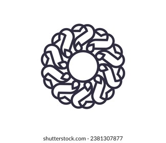 floral abstract logo design template
