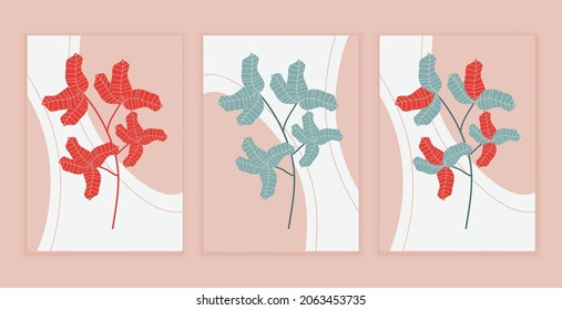 Floral abstract minimal template design