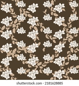 Floral abstract patchwork seamless pattern background.