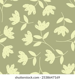 Patrón abstracto floral para la impresión de la tela, moda, arte, grabado