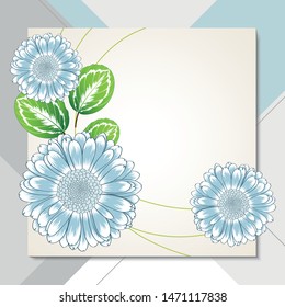 Abstraktes Blumenmuster mit handgezeichnet gerbera Blumen. Element für Einladungen, Grüße, Karten, Verpackungspapier, Tapete.