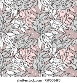 Floral abstract pattern, soft pastel colors