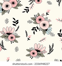 floral abstract pattern suitable for textile and printing needs