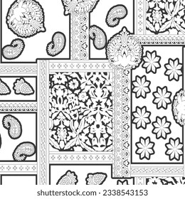 floral abstract pattern suitable for textile and printing needs