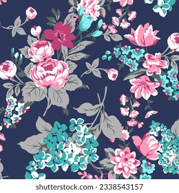 floral abstract pattern suitable for textile and printing needs