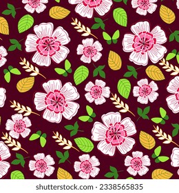 floral abstract pattern suitable for textile and printing needs