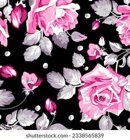 floral abstract pattern suitable for textile and printing needs