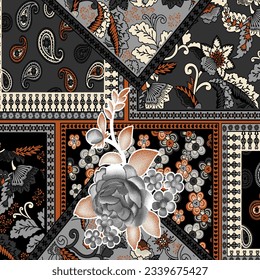floral abstract pattern suitable for textile and printing needs