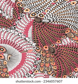 patrón abstracto floral adecuado para necesidades textiles y de impresión