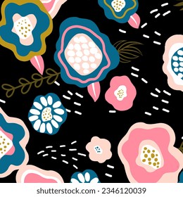 floral abstract pattern suitable for textile and printing needs