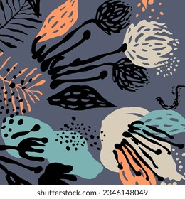 floral abstract pattern suitable for textile and printing needs
