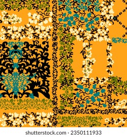 floral abstract pattern suitable for textile and printing needs