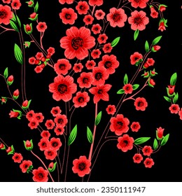 floral abstract pattern suitable for textile and printing needs