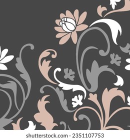 patrón abstracto floral adecuado para necesidades textiles y de impresión