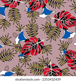 patrón abstracto floral adecuado para necesidades textiles y de impresión