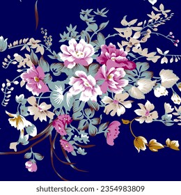 floral abstract pattern suitable for textile and printing needs