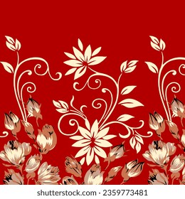 floral abstract pattern suitable for textile and printing needs