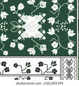 floral abstract pattern suitable for textile and printing needs